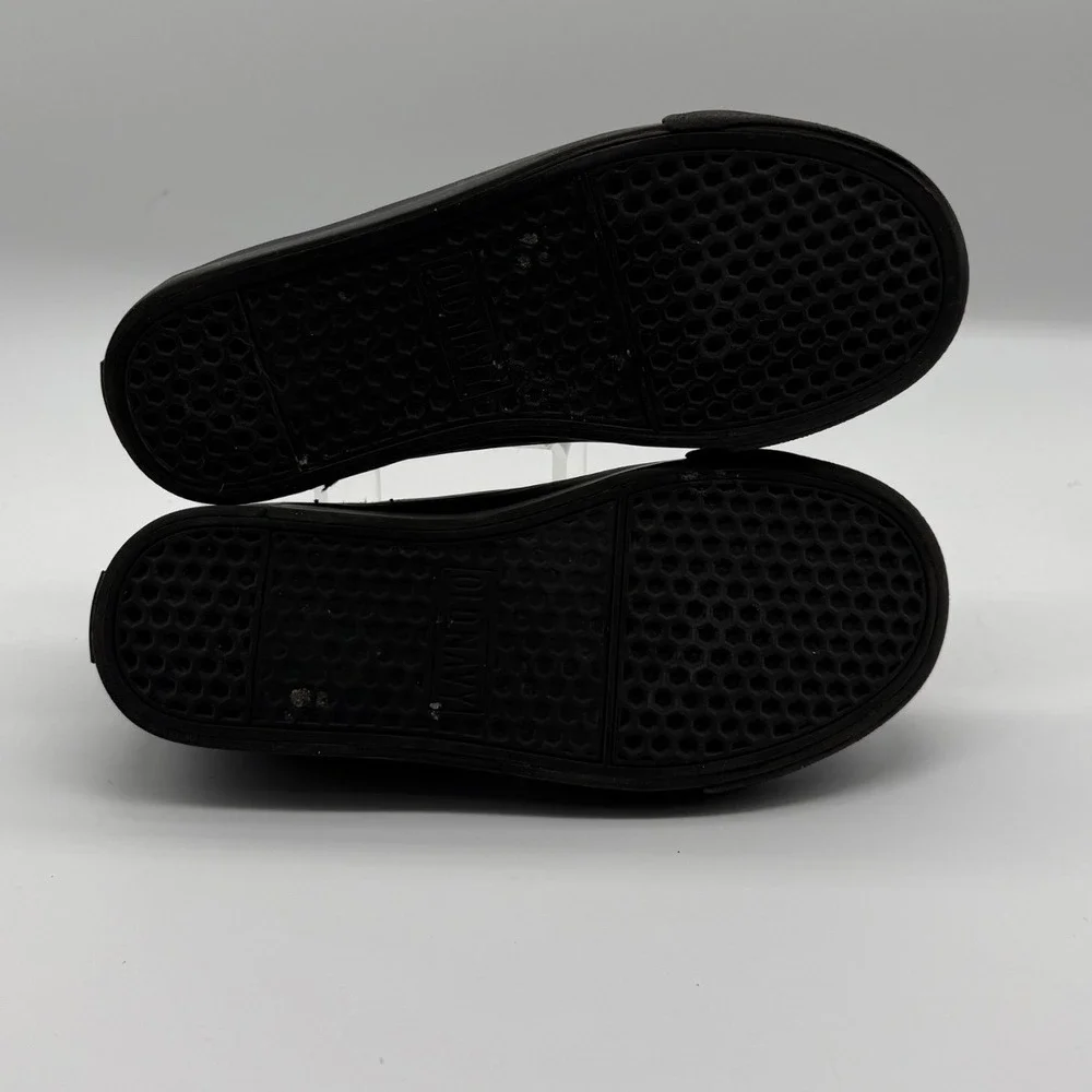 Old Navy Everyday Sneakers Kids Size 3 Black Faux Leather Low Top  Unisex‎